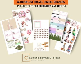 Wanderlust Travel Digital Stickers
