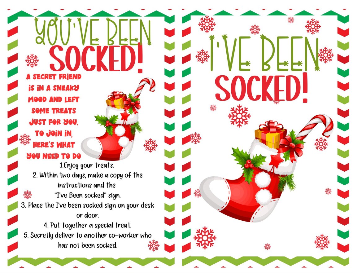 You’ve Been Socked-holiday Game - Etsy