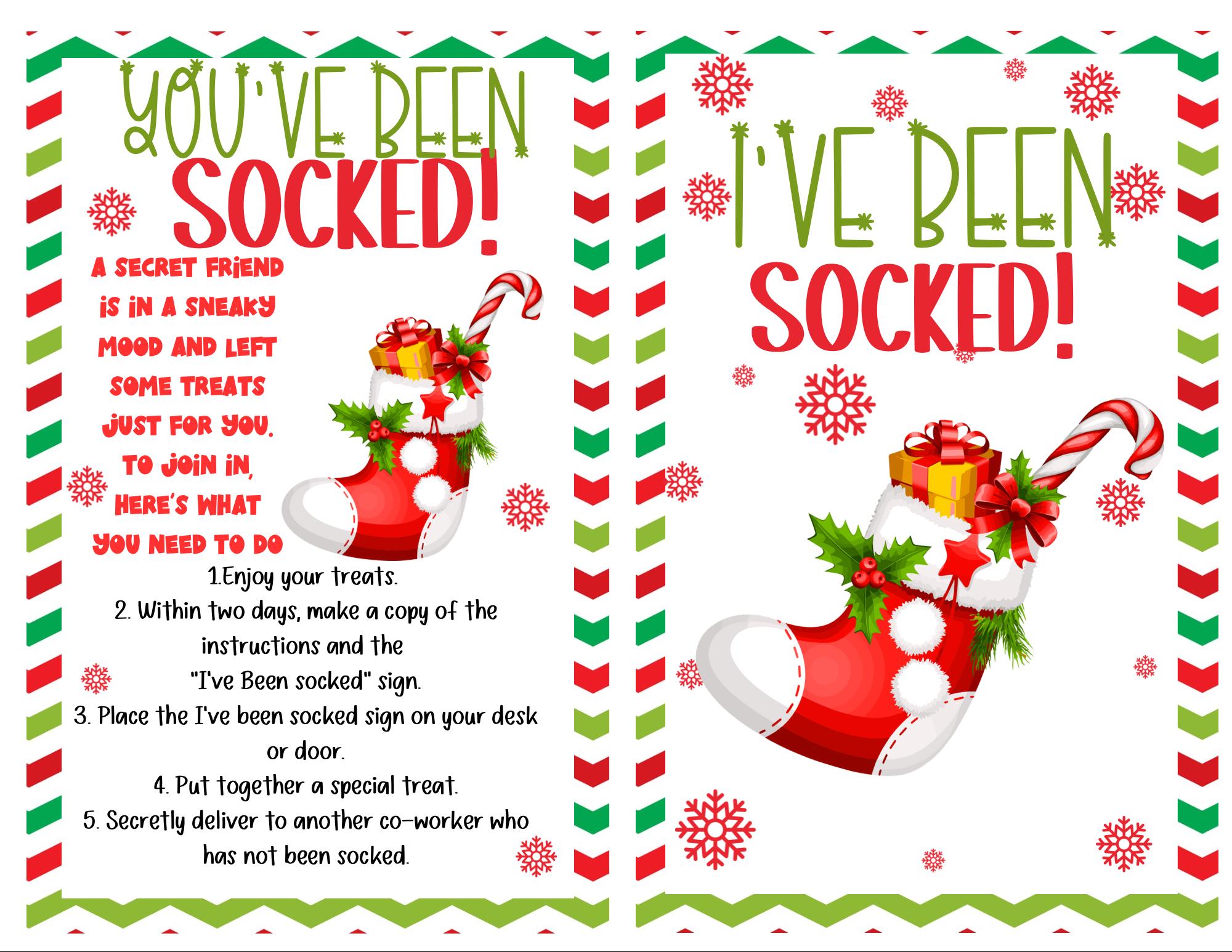 You’ve Been Socked-holiday Game - Etsy