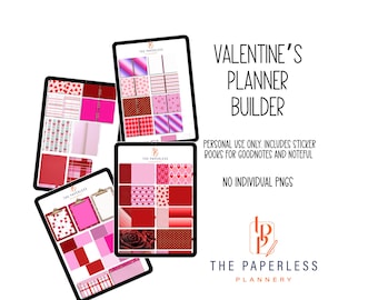 Valentine’s Planner Builder Digital Stickers