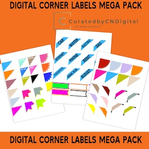 Corner Labels Mega Pack Digital Stickers