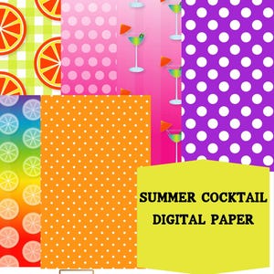 Sommer Cocktail Digitales Papier