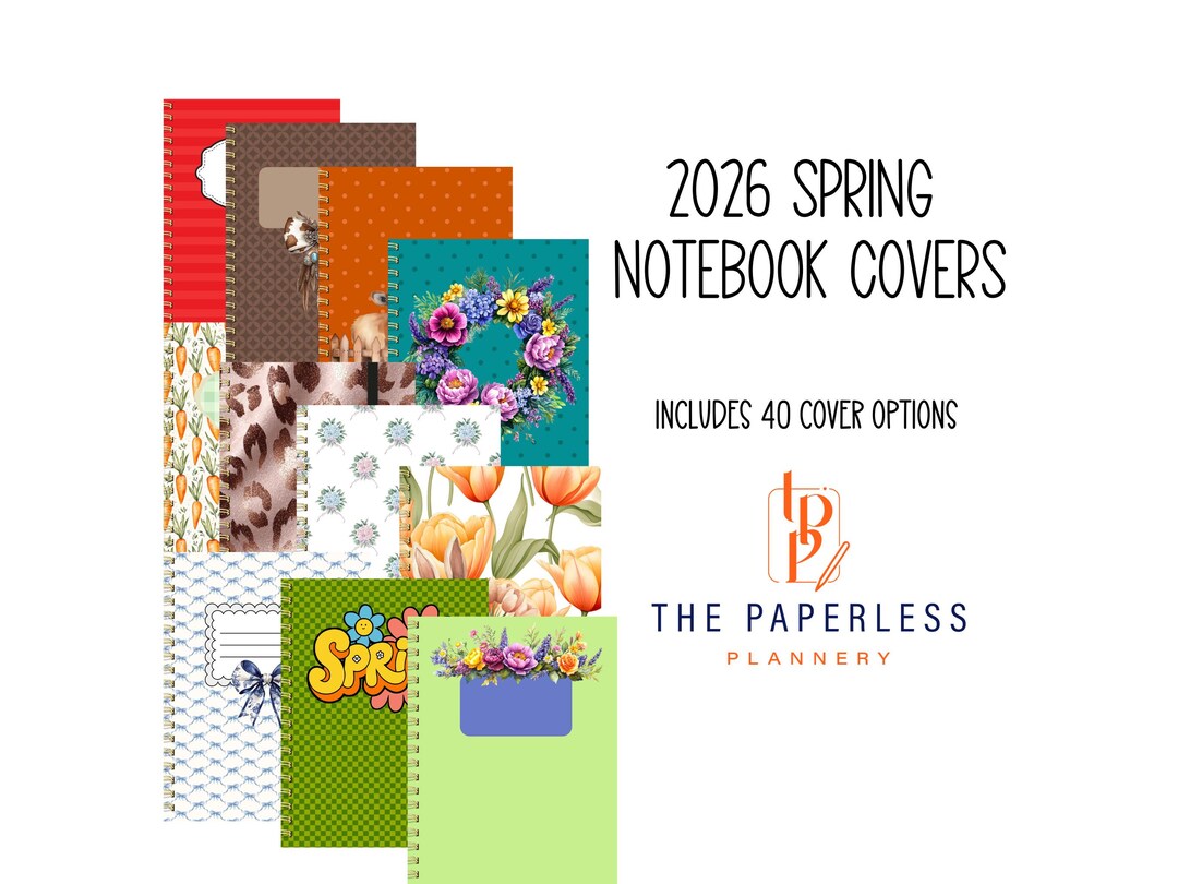 2026 Spring Notebook Covers - Etsy