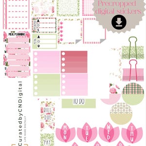 Floral Garden Digital Stickers
