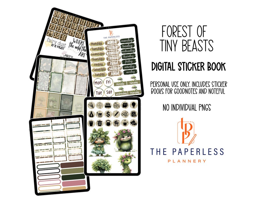 Empty Bit Beast Sticker Forest of Tiny Beasts Digital Stickers - Etsy