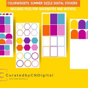 ColorWidgets: Summer Sizzle Digital Stickers