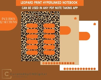 Leopard Print Hyperlinked Notebook