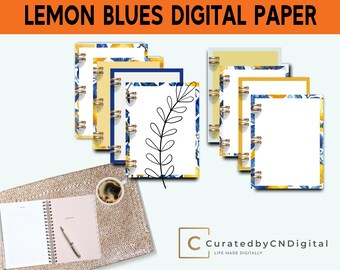 Lemon Blues Digital Paper