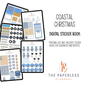 Coastal Christmas Digital Stickers