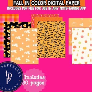 Digitaal herfstkleurenpapier
