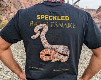Chemise serpent à sonnettes, chemise serpent à sonnettes mouchetée, cadeau reptile, t-shirt unisexe