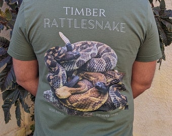 Chemise serpent à sonnettes, chemise serpent à sonnettes des bois, chemise faune, T-shirt unisexe, chemise conservation