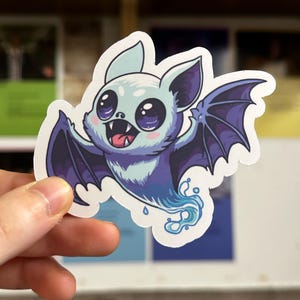 halloween ghost-bat sticker