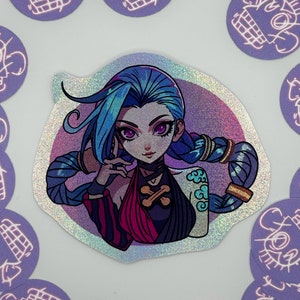 Jinx League of Legends geheimzinnige sticker