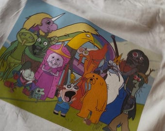 Lachende vriend/Adventure Time T-shirt