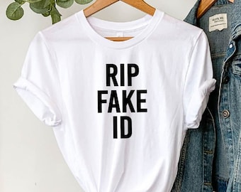 21st Birthday T-Shirt, RIP Fake Id Shirt, 21 And Legal Shirt, 21 Part Crew Shirt, Funny 21 Birthday Gift, Finally Legal Tee, Birthday Party