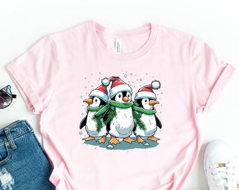 Christmas Penguin T-Shirt, Christmas Shirt, Penguin Gift, Merry Christmas Shirt, Christmas Gift, Penguin Lover Tee, Xmas Kids Holiday Shirt