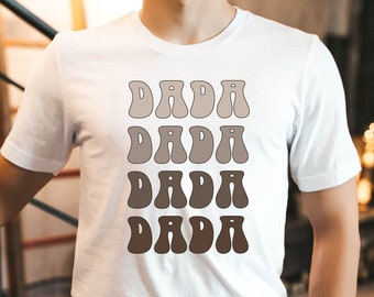 Dada T-Shirt, Retro Groovy Dada Shirt, Father's Day Shirt, Best Dad Shirt, New Dada To Be Gift, Funny Dad Shirt, Pregnancy Announcement Tee