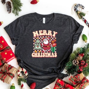 Ladies Merry Christmas Shirt, Women Christmas Shirt, Cute Christmas Shirt, Holiday Tee, Christmas Tree Shirt, Santa Shirt,Gift for Christmas