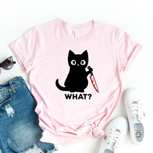 Cute Black Cat Halloween Shirt, Cat Halloween Shirt, Ghost Cat, Spooky Season Shirt, Cat Lover Tshirt, Womens Fall Shirt, Halloween Costume