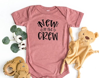 New to the Crew Baby Bodysuit, 2025 Announcement Baby, Baby Shower Gift, Minimalist Baby Reveal Bodysuit, New Baby Arrival Onesie®
