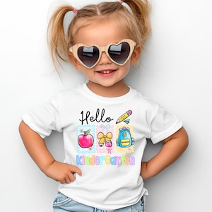 Hello Kindergarten Shirt, Hello Back To School Shirt, New Grade Shirt, Back To School Gift, Classroom Outfit, School Day Wear