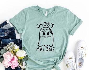 Ghost Malone Shirt, Halloween Shirt, Cute Ghost Shirt, Funny Halloween Crewneck, Spooky Shirt, Spooky Season Tee, Halloween 2025 T-Shirt