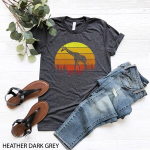 Retro Giraffe Shirt, Giraffe Lover Shirt, Funny Animal Tee, Nature Lover T-Shirt, Giraffe Graphic Tee, Giraffe Vibes, Cute Giraffe Apparel image 3