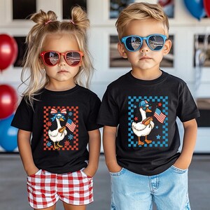 Sister and Brother 4th of July Shirts, Matching 4th of July T-Shirts, Sibling Patriotic Wear, 4th of July Inspired Onesie® image 3