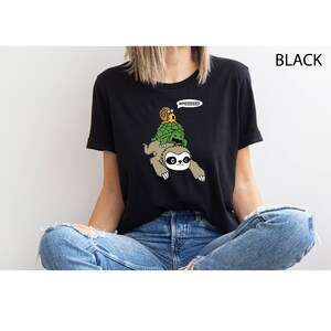 Sloth Turtle Snail T-Shirt, Slow Animals Shirt, Lazy Animal Shirt, Sloth Love Shirt, Cute Animal Gift, Slow And Steady Shirt, Sloth Life image 4