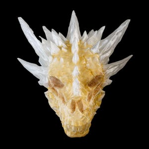 Diamond Dragon Skull 3D Printed