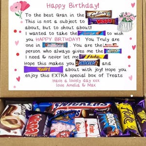 Birthday Chocolate Gift Box | Happy Birthday Hamper for Her or Him | Sweet Treats & Candy Box | Celebration Gift Idea