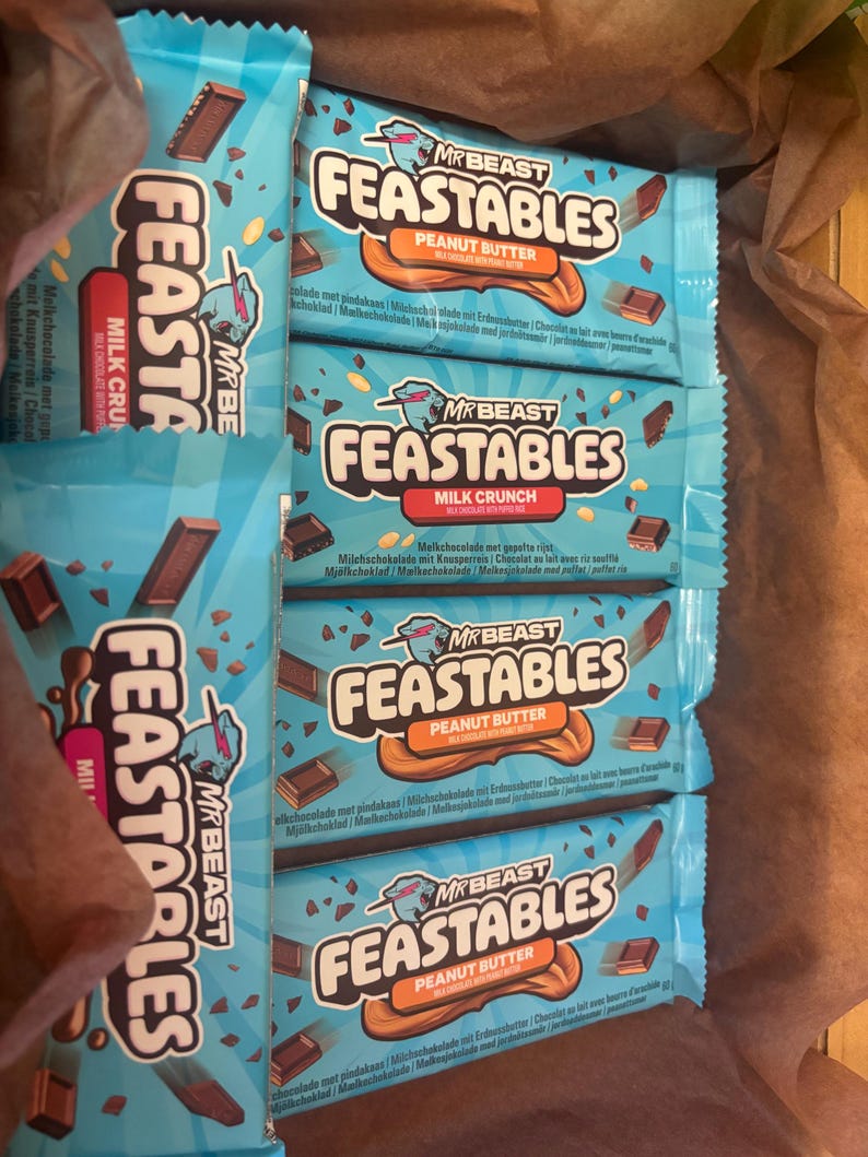 Feastables MR BEAST Bar Crunch - Barretta Au Chocolat De Mr Beast Avec Du Riz Soufflé De 60g – American Uncle