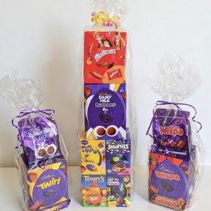 Hand-Curated Luxury Easter Egg Chocolate Gift Tower | Stacked Easter Eggs | Ready-to-Gift Hamper