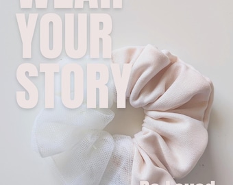 Individuelle Anfertigung aus den eigenen Brautkleid Stoffresten| Scrunchies, Spangen, Haarreifen, Haarschmuck | Braut | Hochzeit | Re: Loved