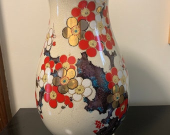 Vase, Japanese Vase, Vintage Vase, Floral Vase, Cherry Blossoms