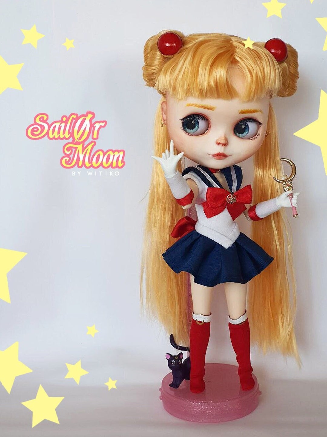 Bambola Di Sailor Moon BAMBOLA IN GOMMA DOLL FIGURE VINTAGE SAILOR