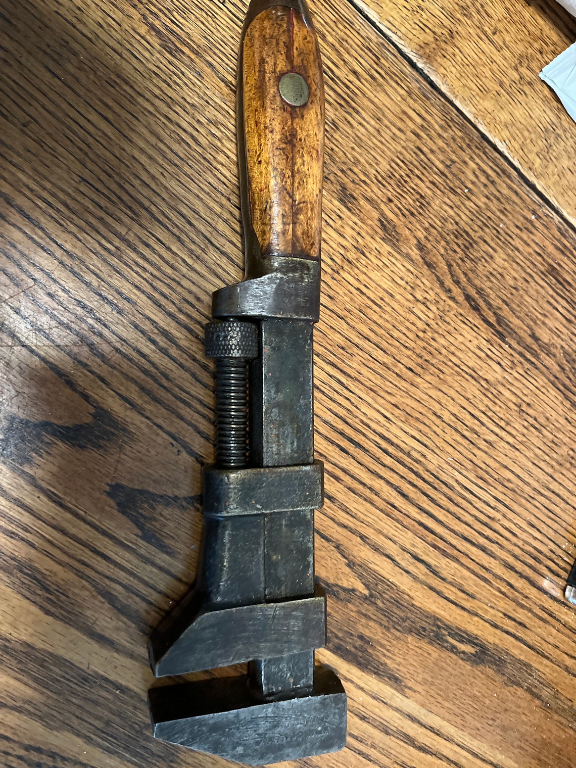 Antique Bemis & Call Co Springfield, Mass. USA Adjustable Wrench Works