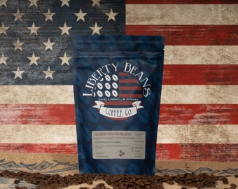 Amber Waves Coffee Blend, Liberty Beans Coffee Co, Supports Women Owned Coffee Farms, Medium Roast, 12oz