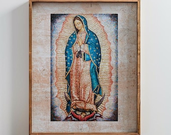 Our Lady of Guadalupe Print: Catholic Religious Wall Art, Catholic Decor P4