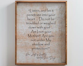 Words to St. Juan Diego Print: Our Lady of Guadalupe, Catholic Wall Art P5