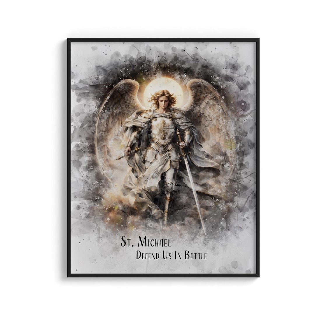 St. Michael the Archangel – Catholic Masculine Wall Art Print | “defend ...
