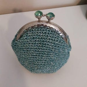 Coin purse crocheted click-clack various colors