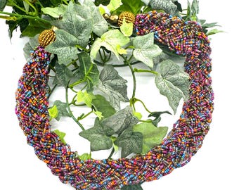 Vintage Multi-colored Beaded Necklace
