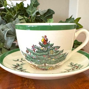 Beautiful Spode Christmas Tree Cup and Saucer