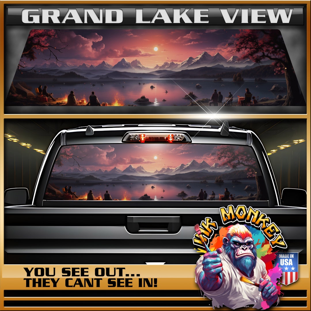 Grand Lake View - Truck Back Window Graphics - Customizable - Etsy
