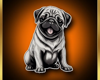 Pug Puppy Decal