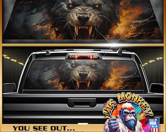 Bear Country Truck Back Window Graphics