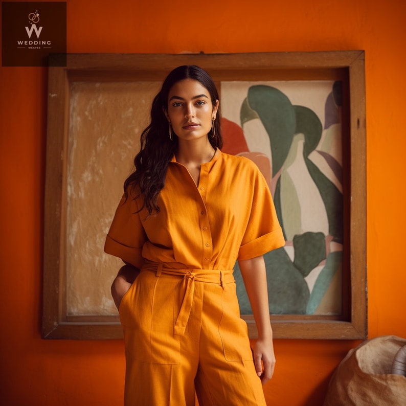 Oriana Supima Cotton Orange Co-ord Set