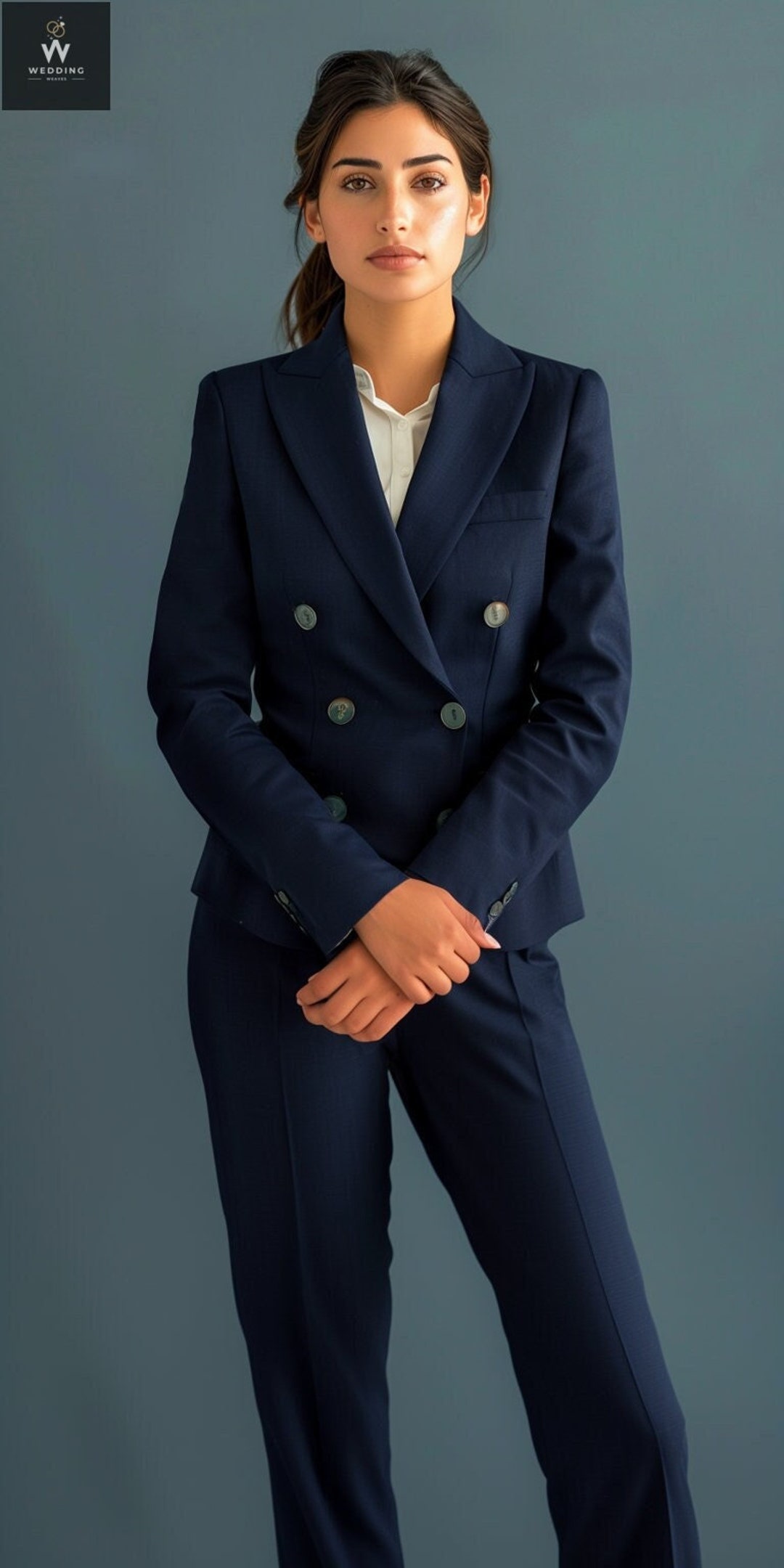 Navy Blue Suit for Women , Suit for Women, Two Piece Suit , Women's ...